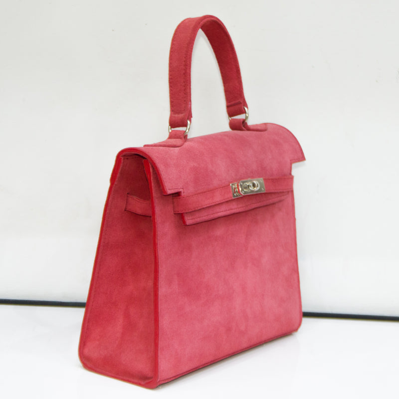 bag hande made of suede leather