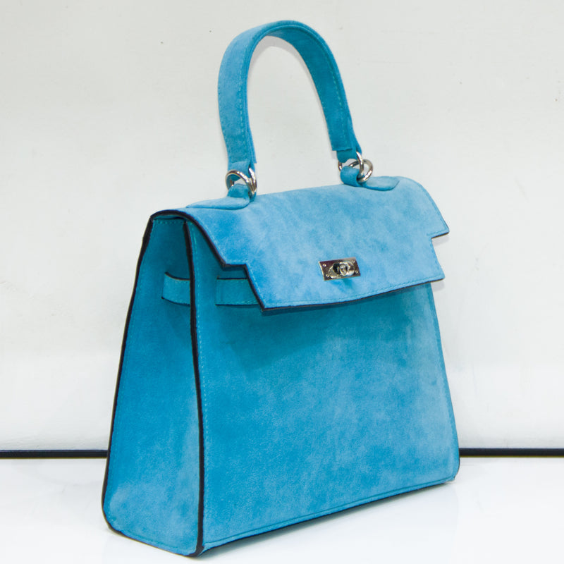 bag hande made of suede leather